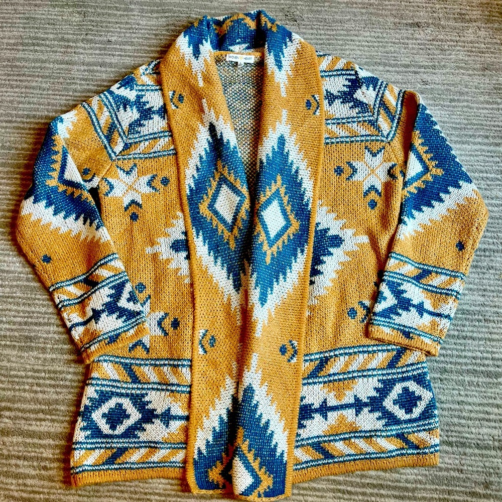 Cozy Aztec print cardigan